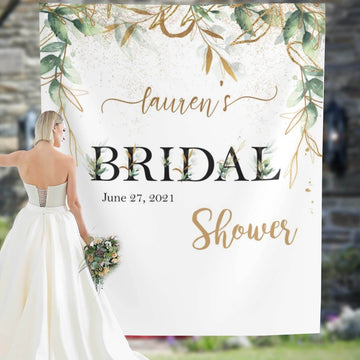 Bridal Shower Greenery Backdrop - iJay Backdrops